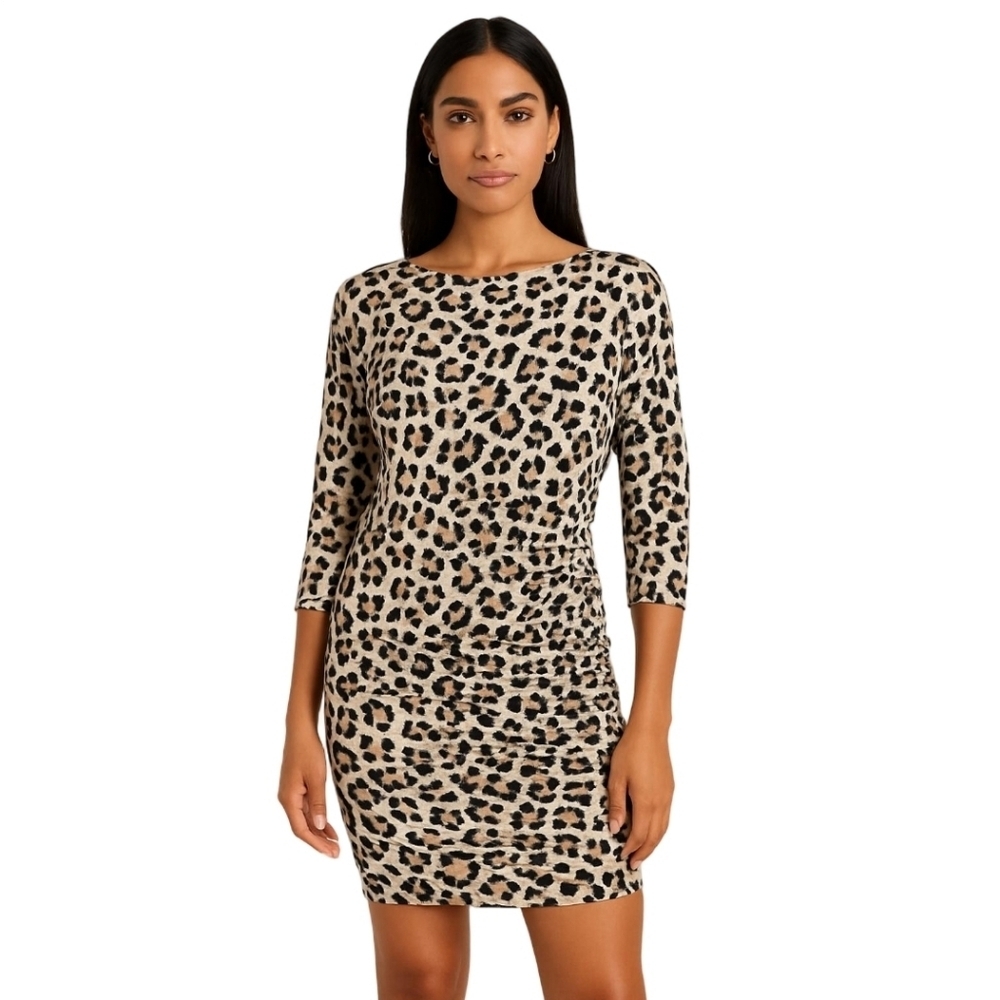 Torrid Leopard Print Long Sleeve Dress